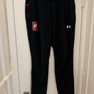 Utah Utes Under Armour Black Sweatpants with Red Accents